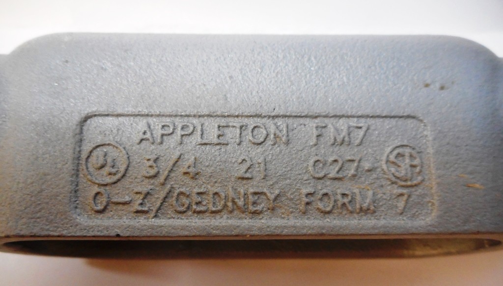 APPLETON, CONDUIT BODY, C27, DIAMETER 3/4"