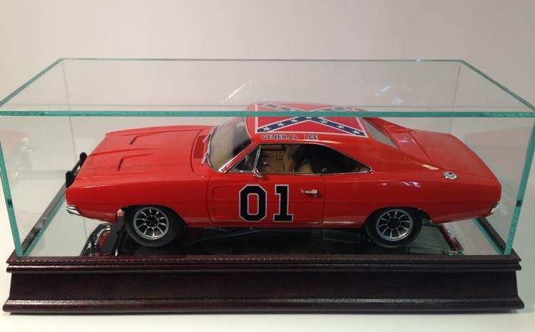 The 1:18 Scale Glass and Wood Display Case for Scale Model Cars by Mint Models