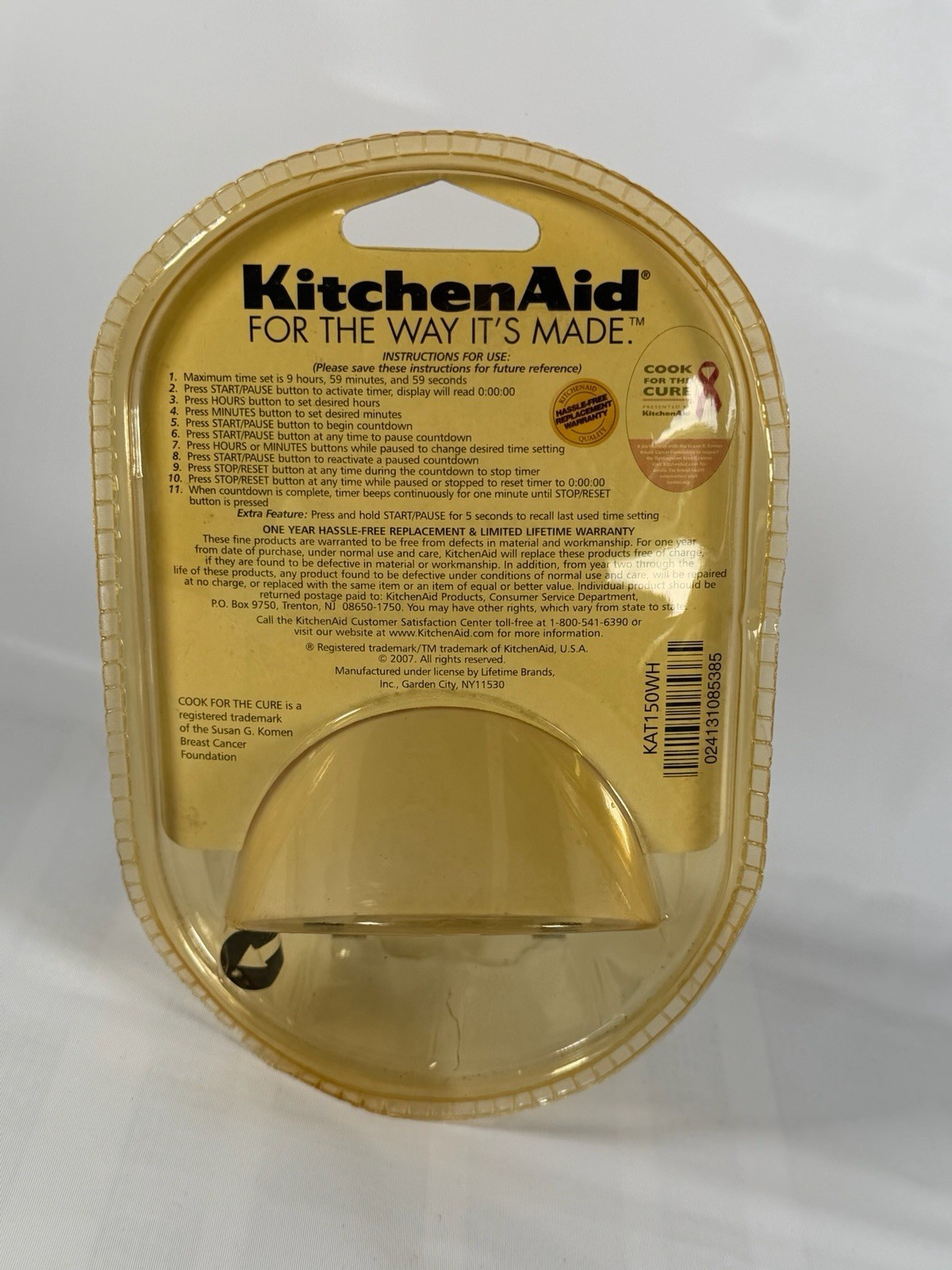 KitchenAid Cook's Series Digital Timer White Silver New in Package