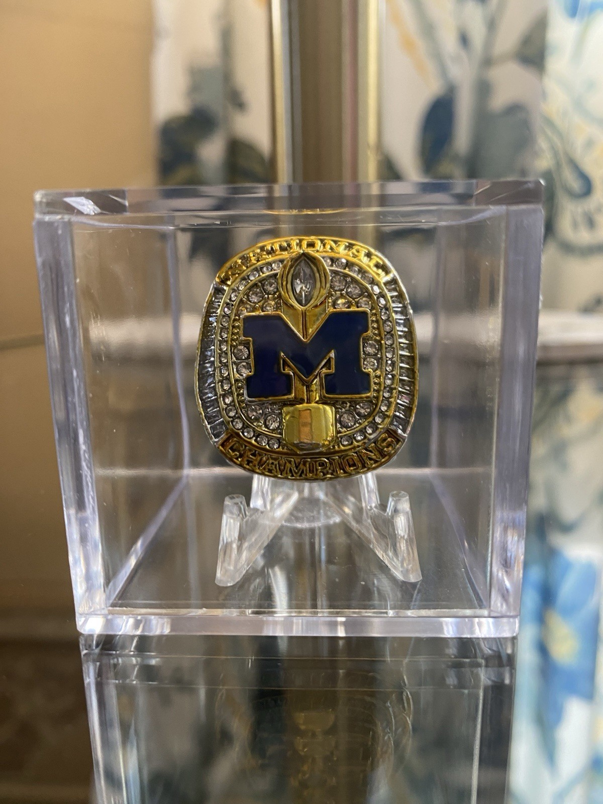2024 Michigan Wolverines National Championship Ring W/Showcase Cube Blake Corum