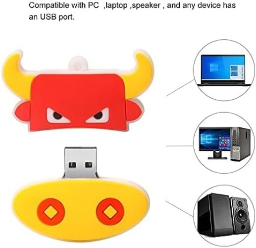 USB Flash Drive 32GB Cute Bull Pattern USB Drive Thumb Drives USB 2.0 Memory ...