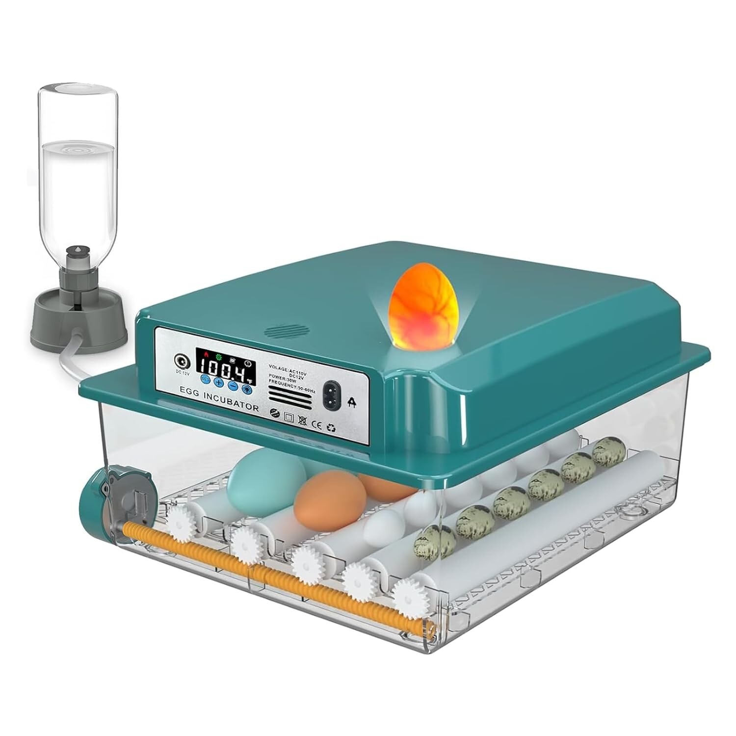 Incubadora de huevos, incubadora de 12-26 huevos con giro automático de huevos
