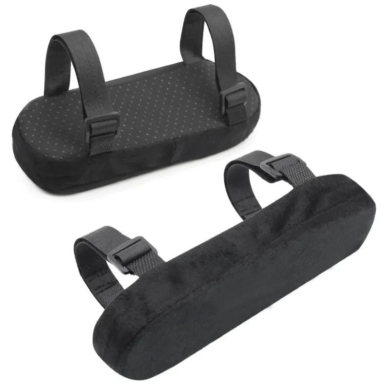 2 Thick Memory Foam Chair Armrest Pads Office Chair Arm Elbow Rest Covers Set US