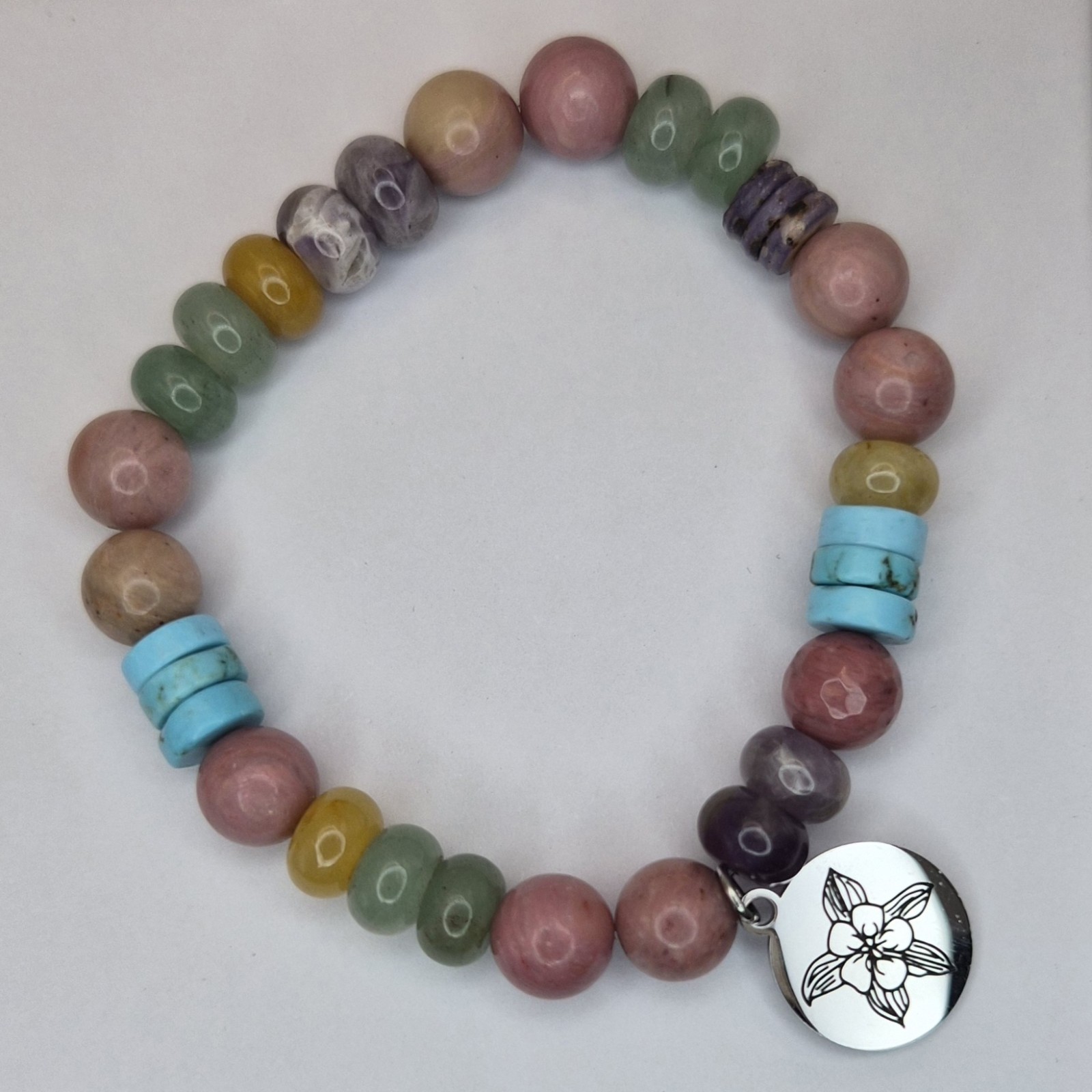 Batu Suci Handmade Beaded Gemstone Bracelet Inspired By Colorado Wildflowers