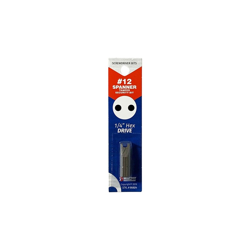 Best Way Tools 86824 Tamper-Proof #12 Spanner Screwdriver Bit 1/4 Dia. x 1 L in.