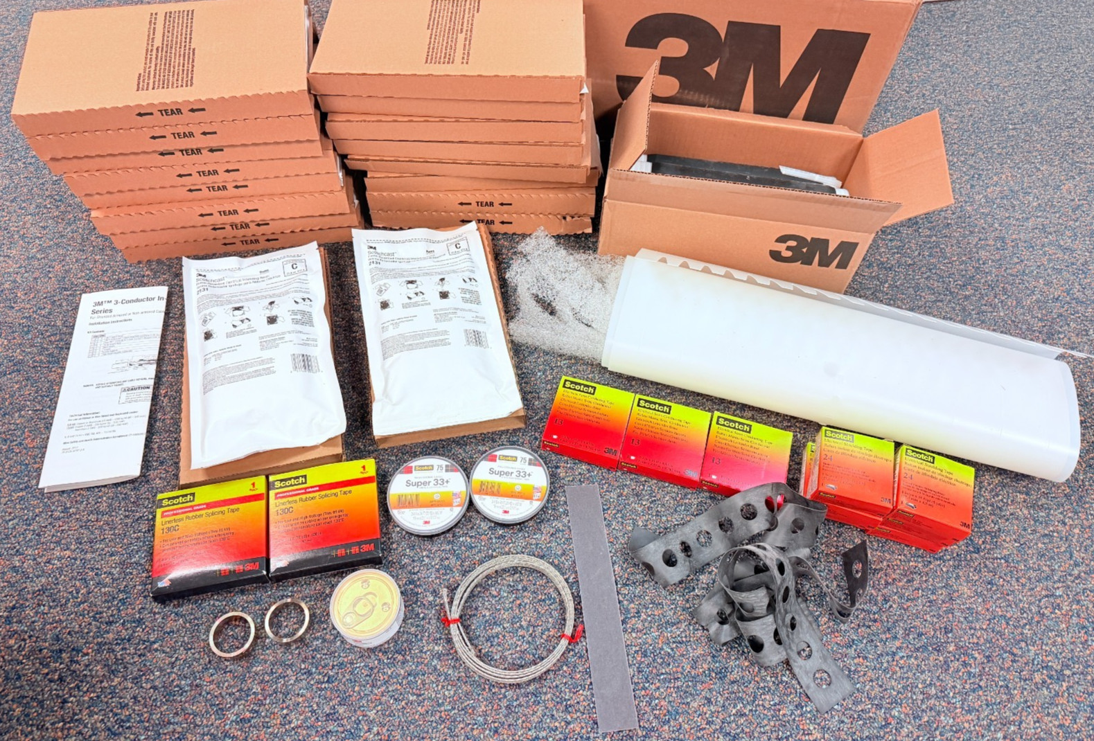 NEW 3M 5762 7100009642 3 Conductor In-line Splice kit, includes (18) x 2131C