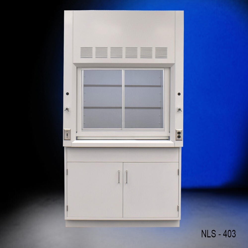 4' Laboratory Bench Fume Hood w/ Dual Sash / General Storage / E1-018-2