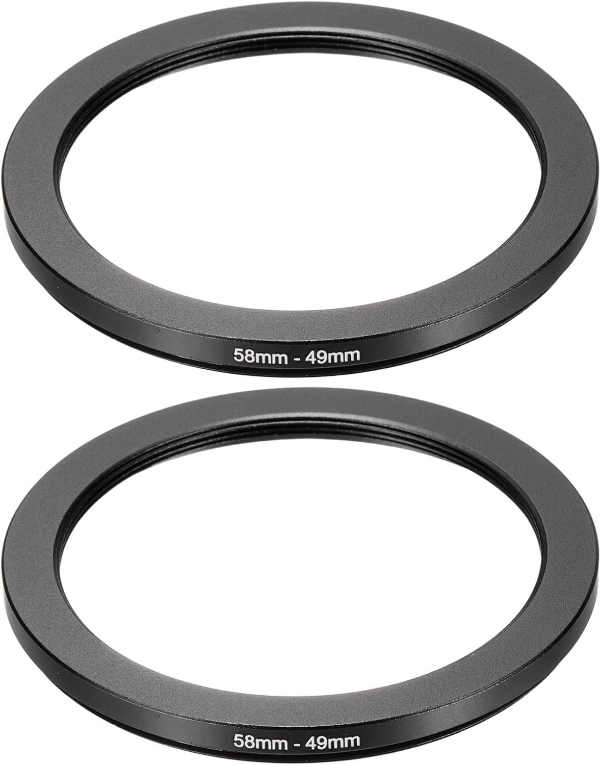 Step down Ring Adapter 58Mm to 49Mm, 2 Pcs Filter Step-Down Rings Camera Lens Fi