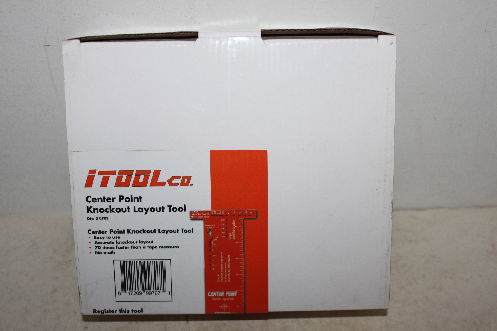 iTOOLco CP02 Center Point Knockout Layout Tool Box of 5