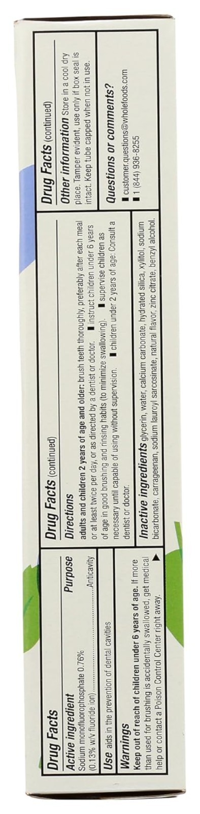 Whitening Fluoride Toothpaste - Cavity Protection & Peppermint Freshness, 5.5 Oz