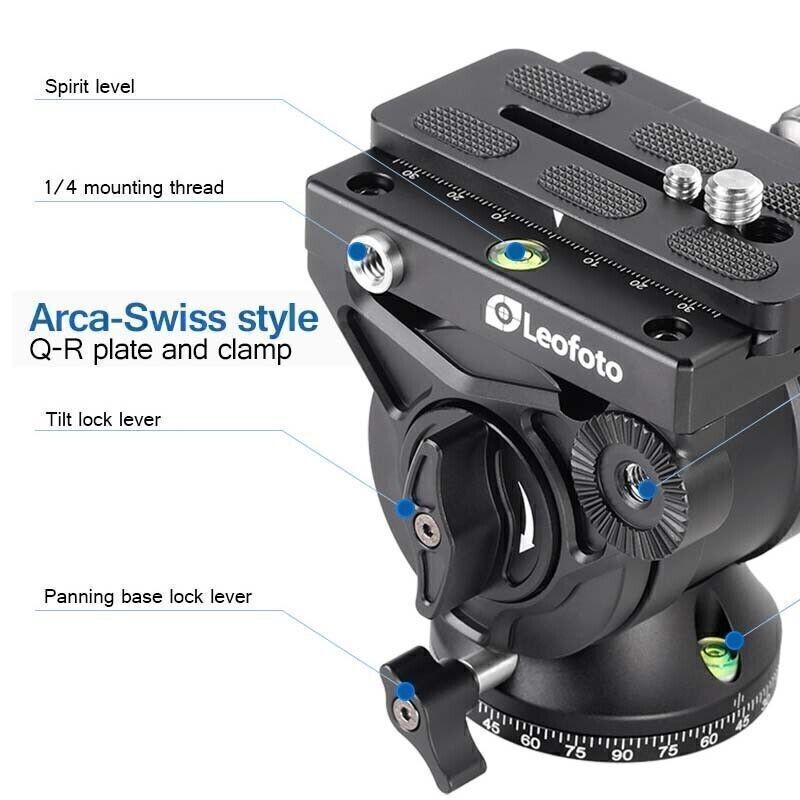 Leofoto LVM-323C+BV-10 Carbon Fiber Video Tripod Kit with 75mm Bowl