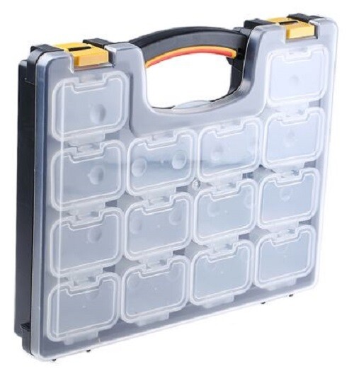 RS Pro 14 Cell Black PP, Adjustable Compartment Box 60x380x305 mm - 784-6052
