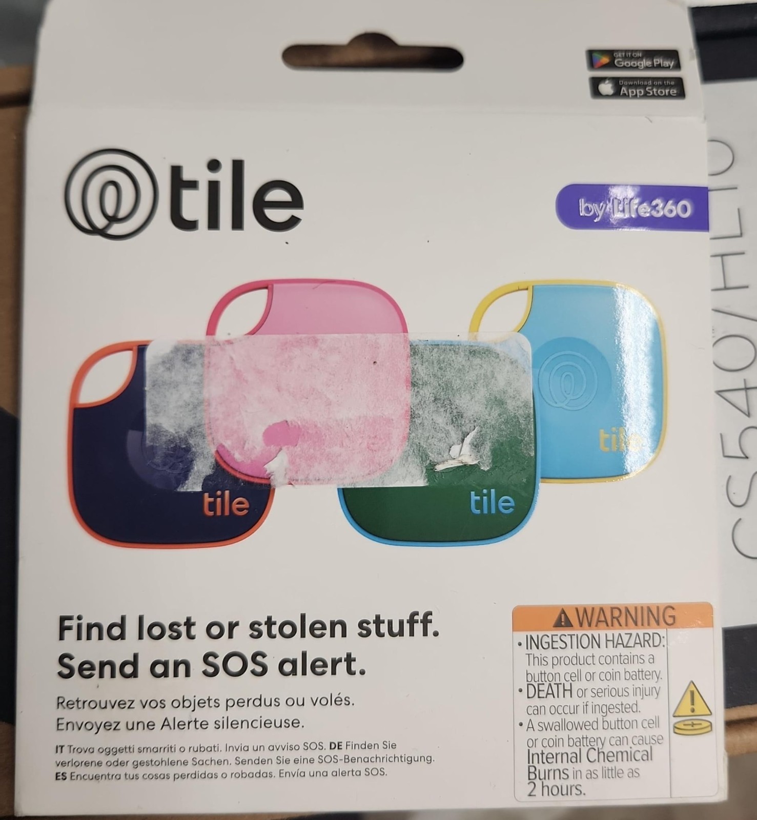 Used Tile by Life360 Mate Bluetooth Tracker, Keys Finder and Item Locator Missin
