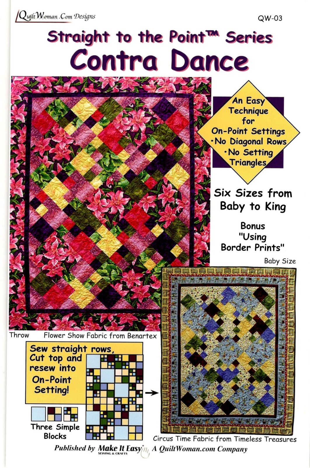 Contra Dance Quilt Pattern by Quilt Woman QW-03
