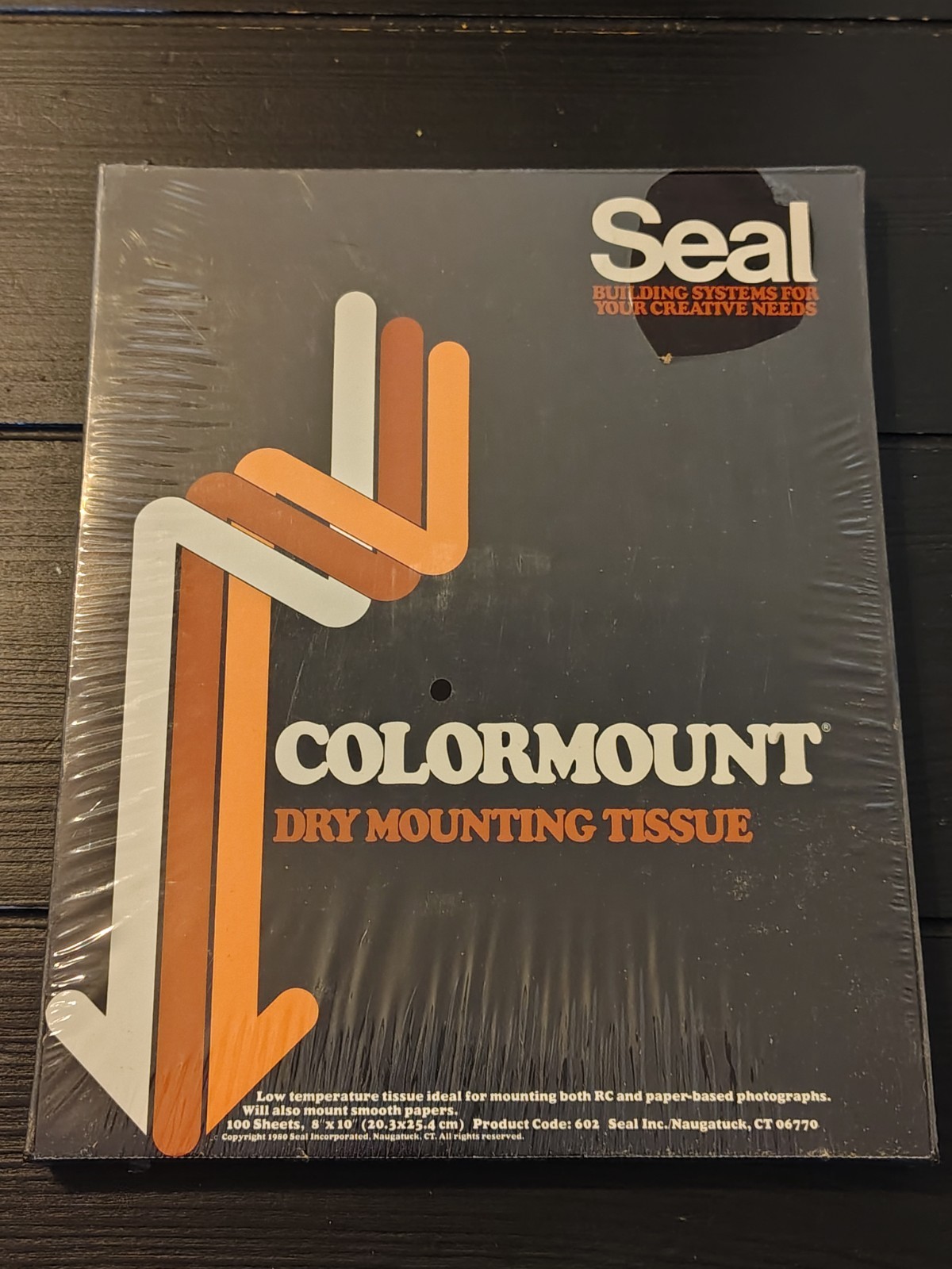 Dry Mounting Tissue SEAL brand- 8 x 10 - 100 Sheets  - Vintage 1980 - SEALED NEW