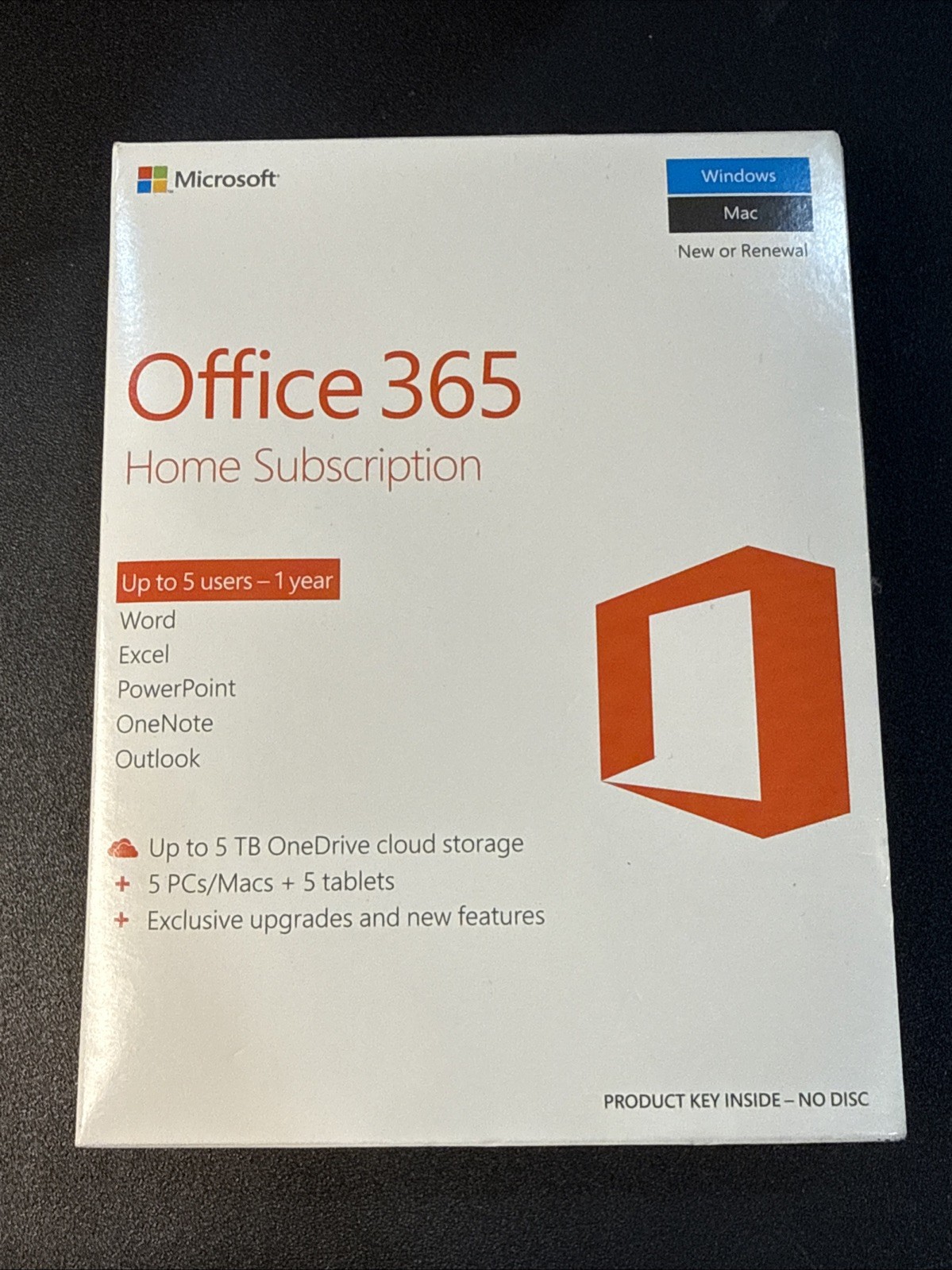 Microsoft Office 365 Home Office & Business - 1 Year Subscription 5 Users 5TB