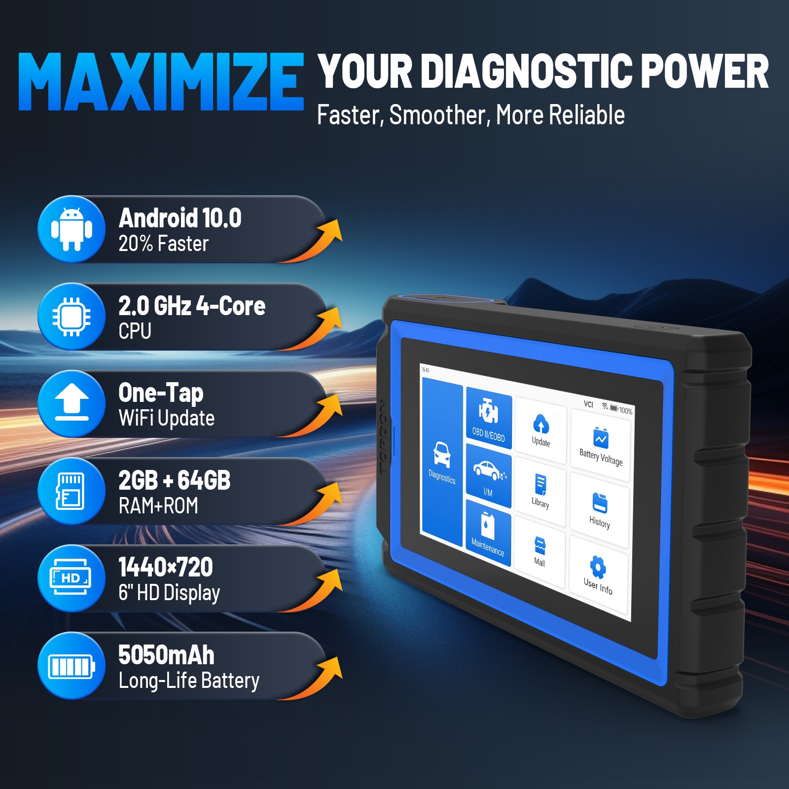 2026 TOPDON VeriDiag X800BT OBD2 Scanner Bidirectional All System Tool 34+ Reset