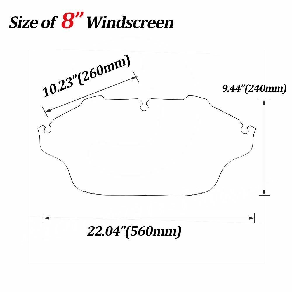 8'' Windshield Windscreen Black For Harley Electra Glide Classic FLHTC 1996-2013