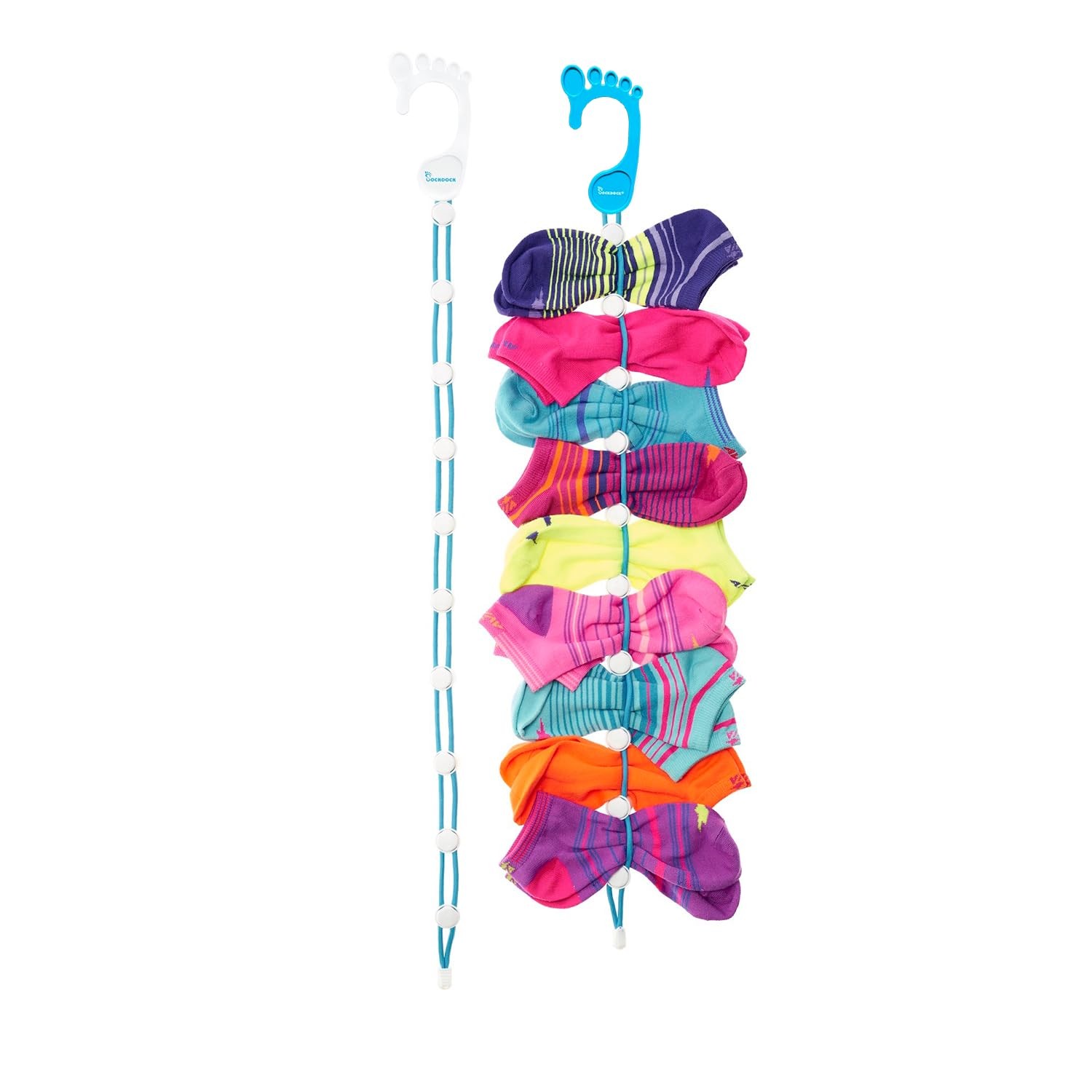 Sock Laundry Solution for Washing Drying & Storing Socks in Pairs Clip & Hold...