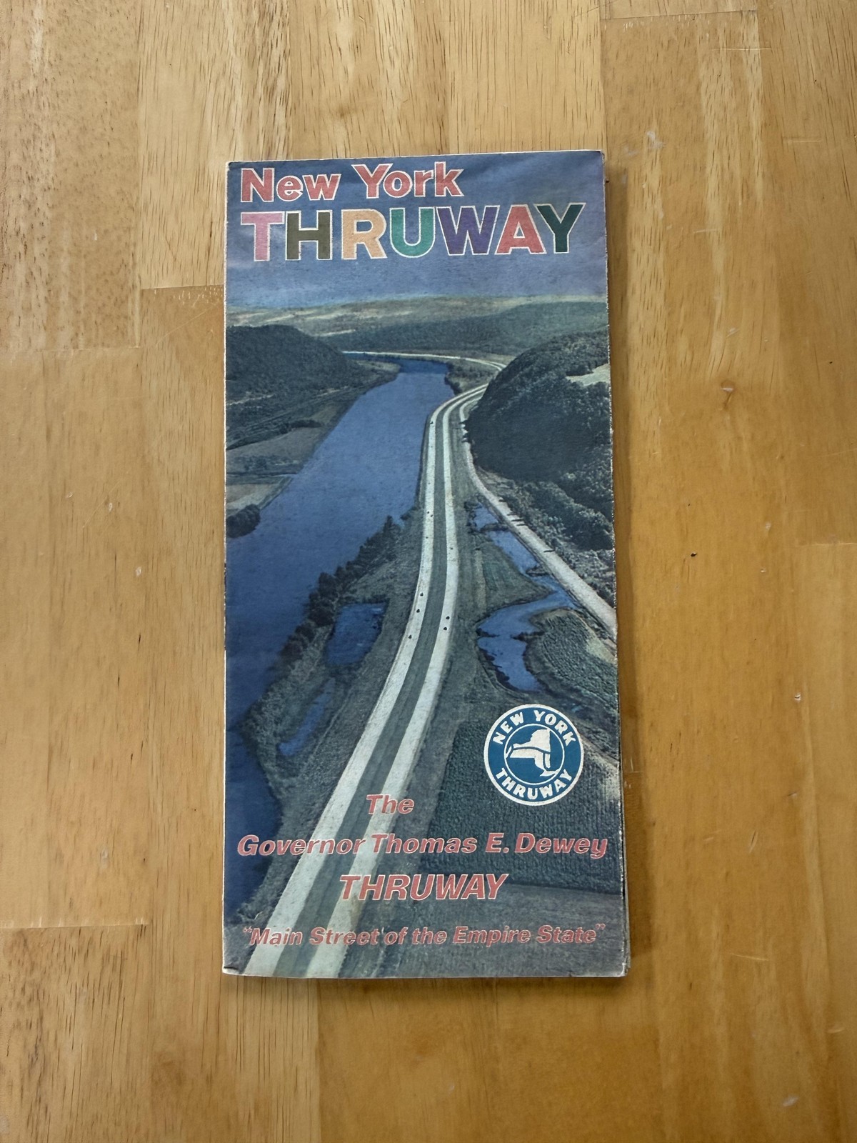 Vintage New York Thruway Highway Road Map Travel Guide Folded Brochure USA