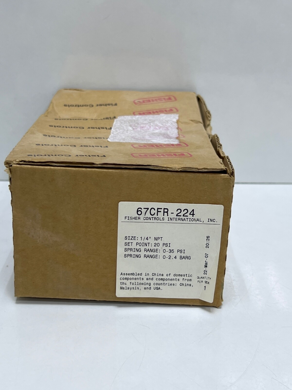 FISHER 67CFR-224 PRESSURE REGULATOR
