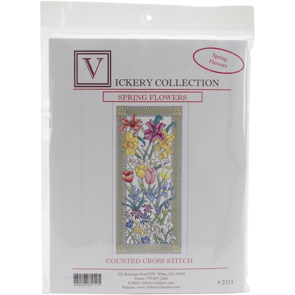 Vickery Collection Spring Flowers Counted Cross Stitch Kit - NEW