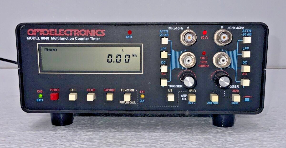 Optoelectronics 8040 Multifunction Digital Frequency Precision Tester Counter