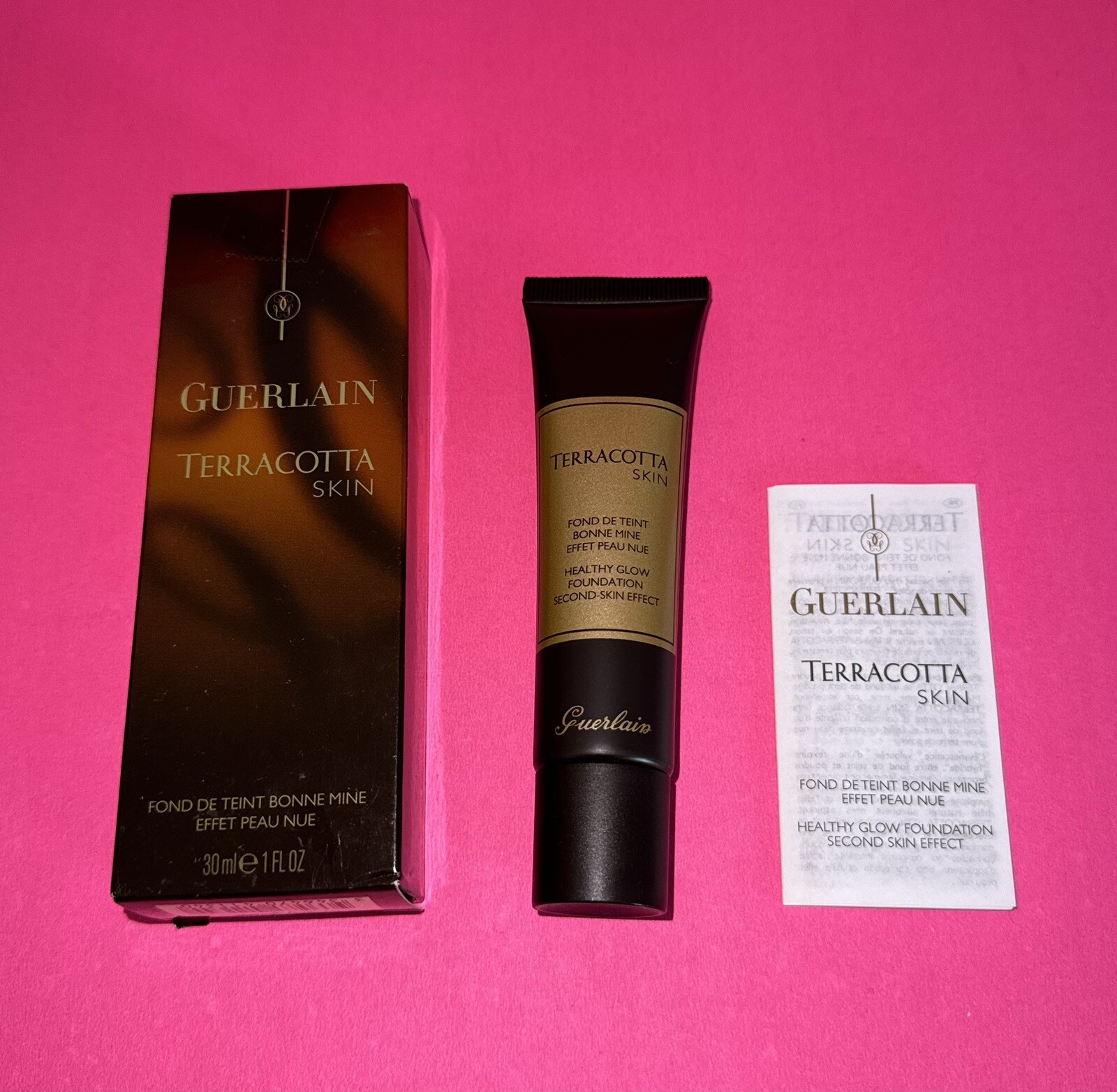 GUERLAIN TERRACOTTA SKIN HEALTHY GLOW FOUNDATION BRUNETTES NEW WITH BOX