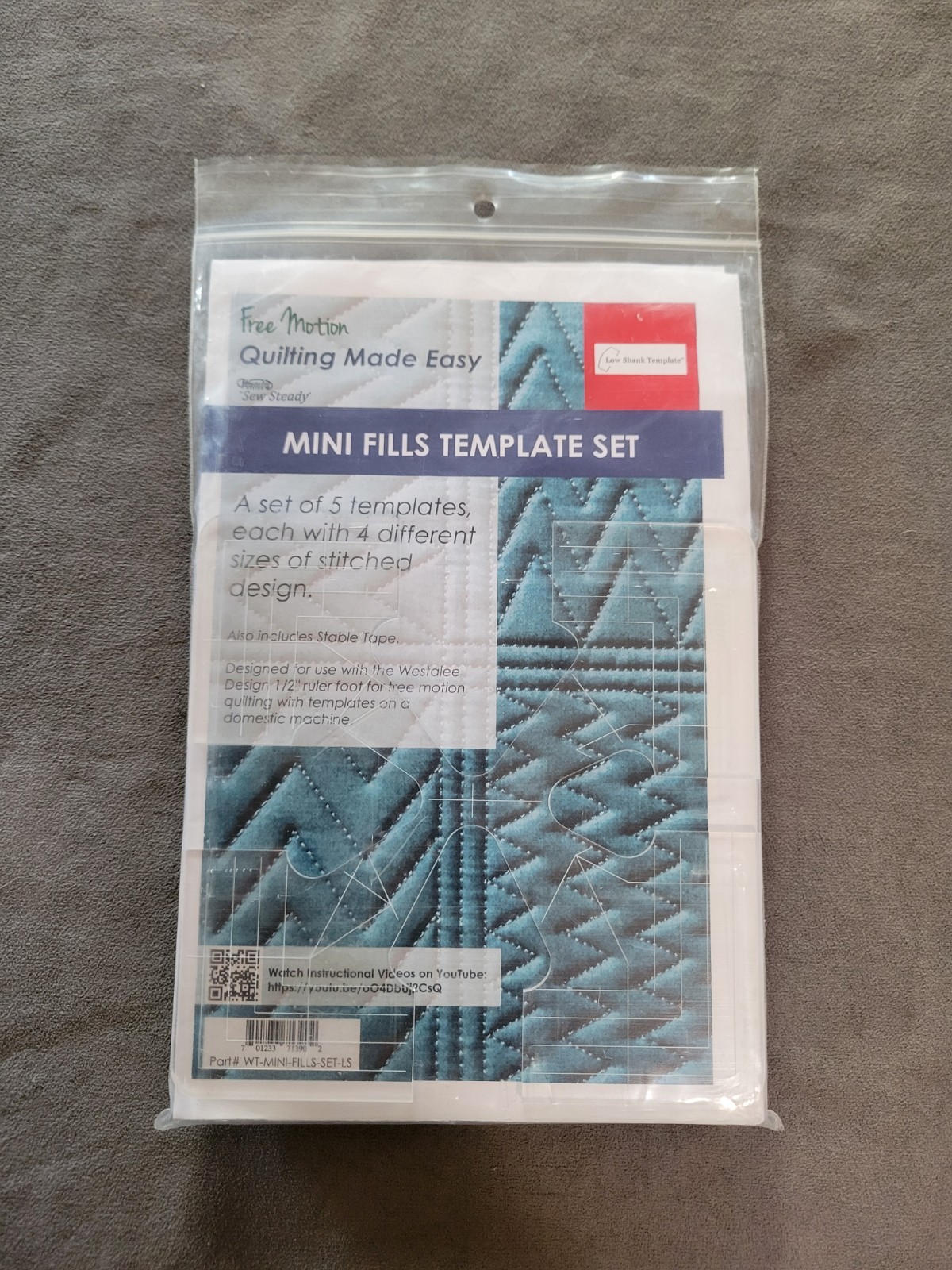 Set 5 Westalee Sew Steady Mini Fills Template Set WT-MINI-FILLS-SET-LS ELNUC