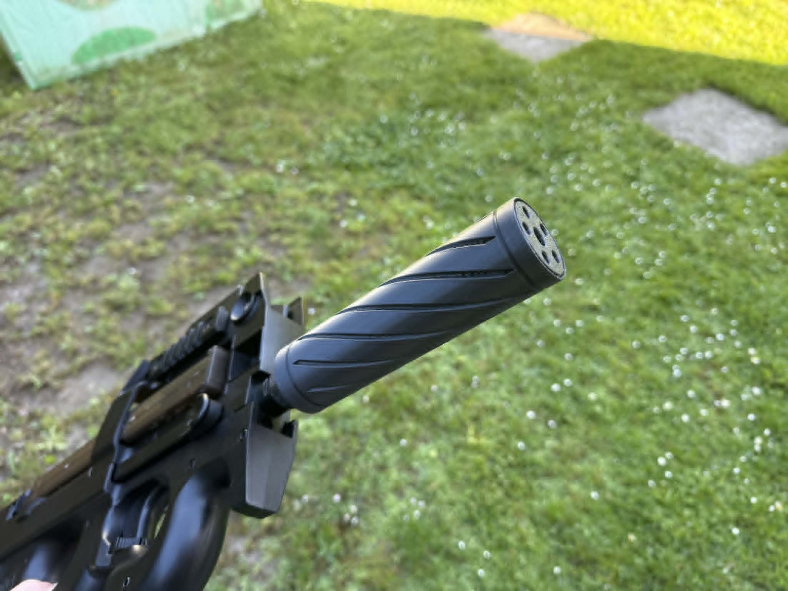 Black Airsoft Mock Suppressor/Silencer Barrel Extension Muzzle Attachment