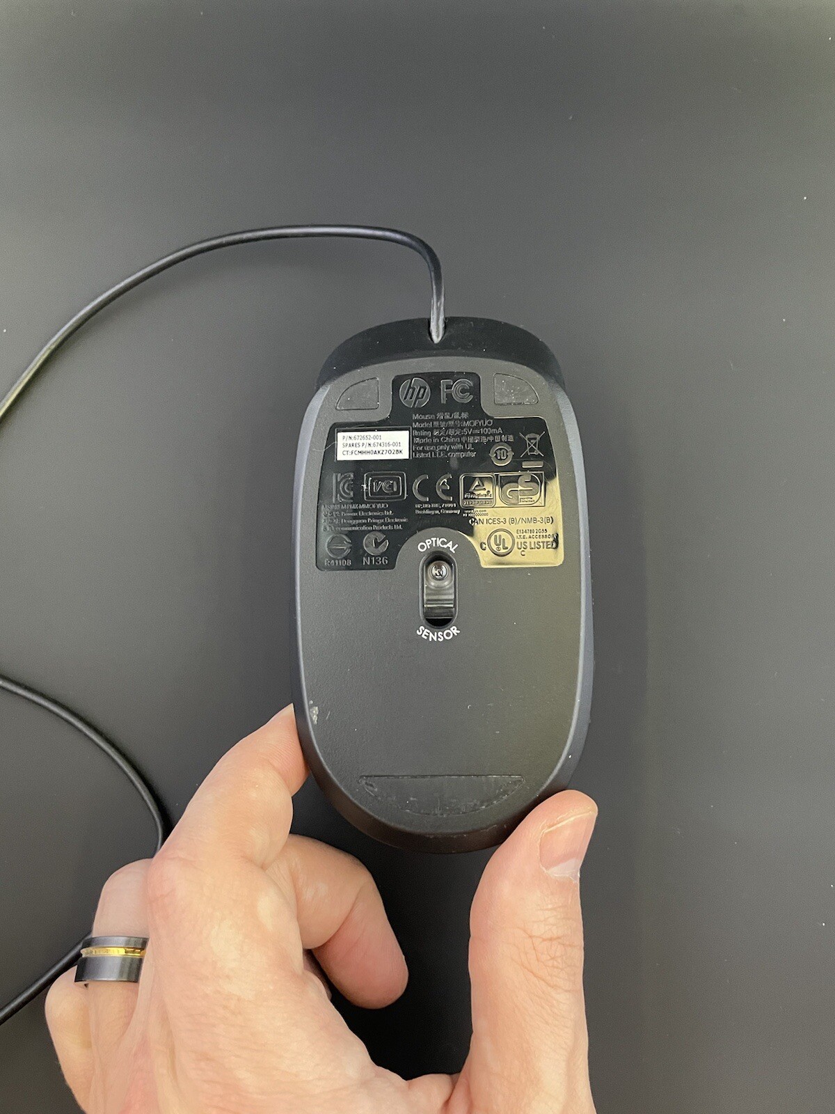 Two Black Wired Mouses - HP And Dell - Tested To Work