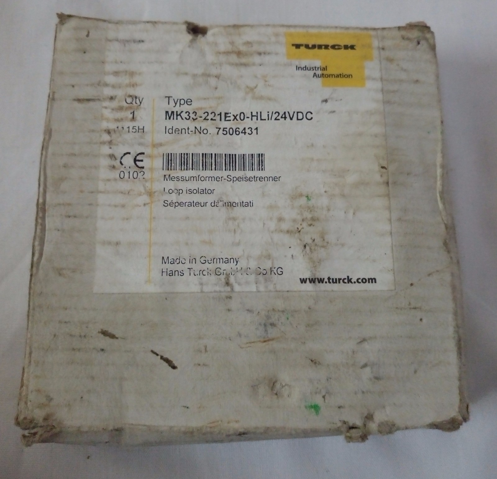 TURCK ELEKTRONIK MK33-221-EX0-HLI/24VDC Loop Isolator P/N: 7506431