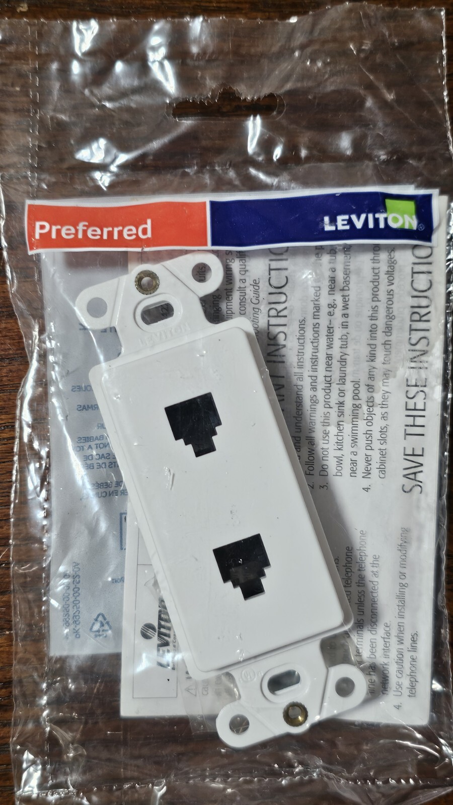 Lot Of 5 Leviton Decora 40644-W
