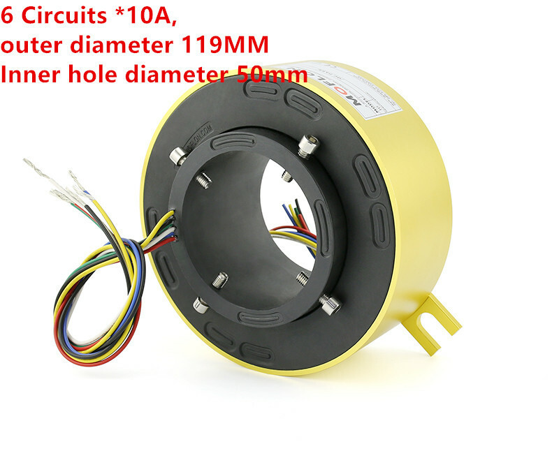 1PCS Slip Ring Through Hole Dia.50mm  6 Circuit/10A  for Wind Power Generator