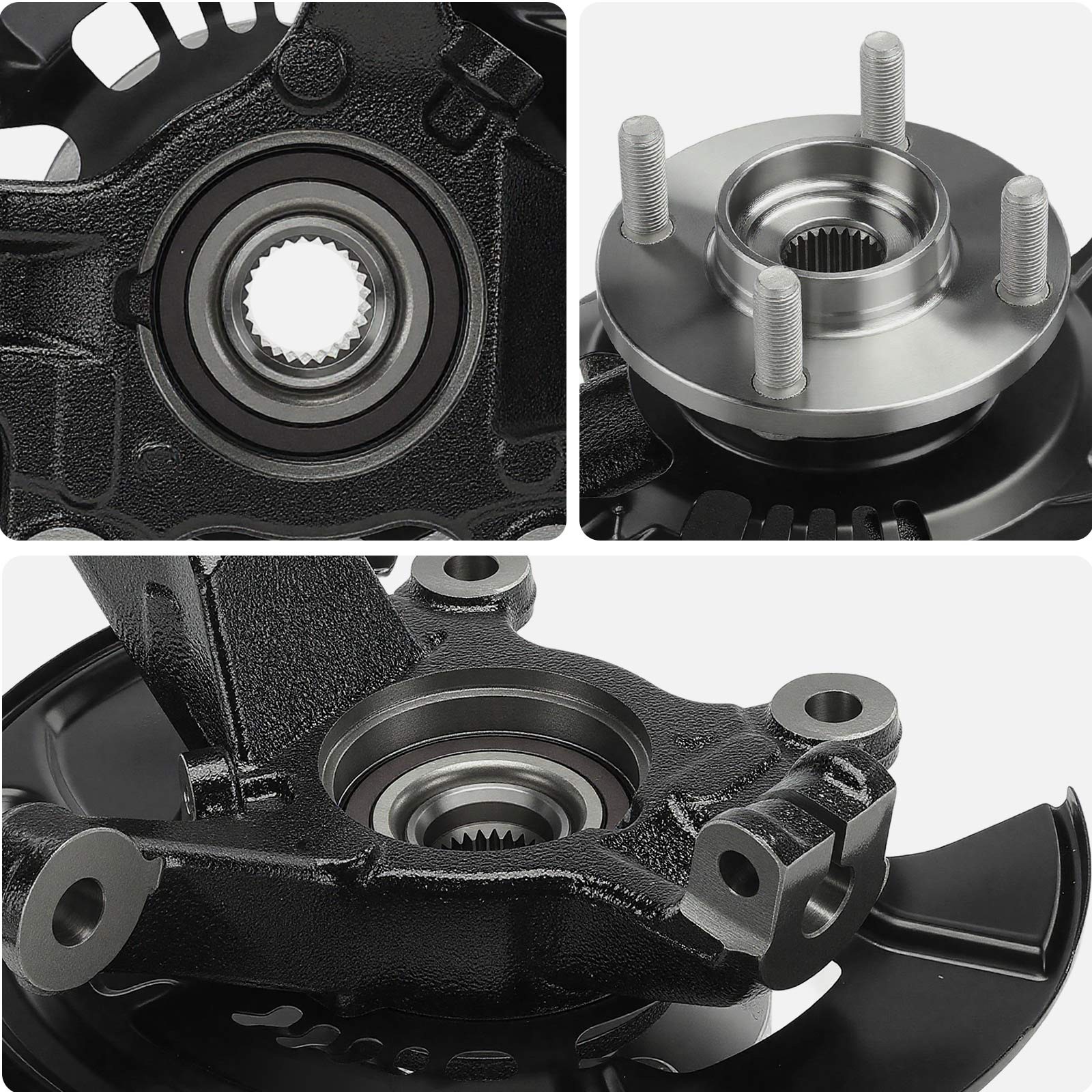 AISIN Front Left Steering Knuckle Assembly for Nissan Versa Kicks 2018-2024