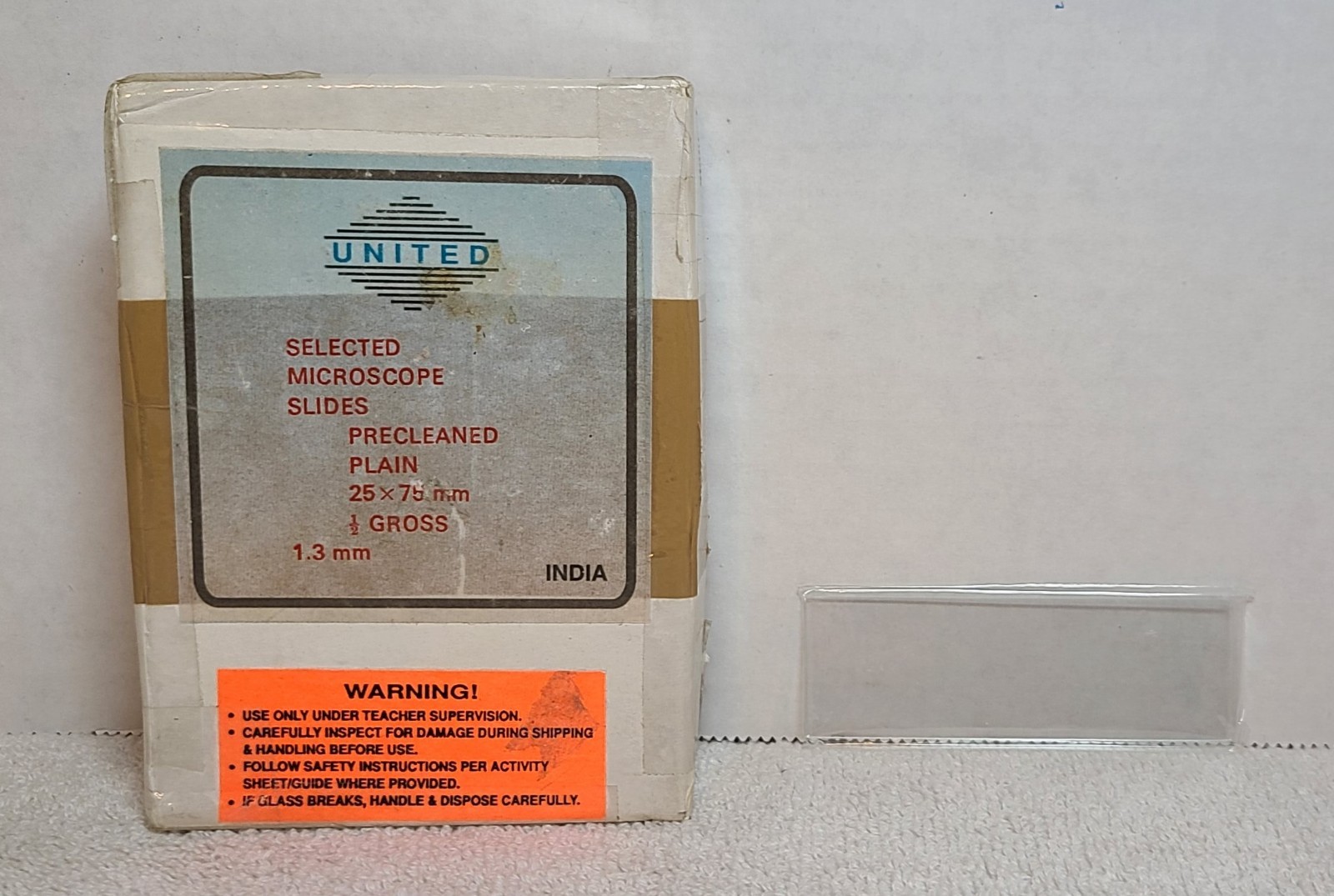 Microscope Slides 1'x3" 25x75mm Clear Glass Box of 70