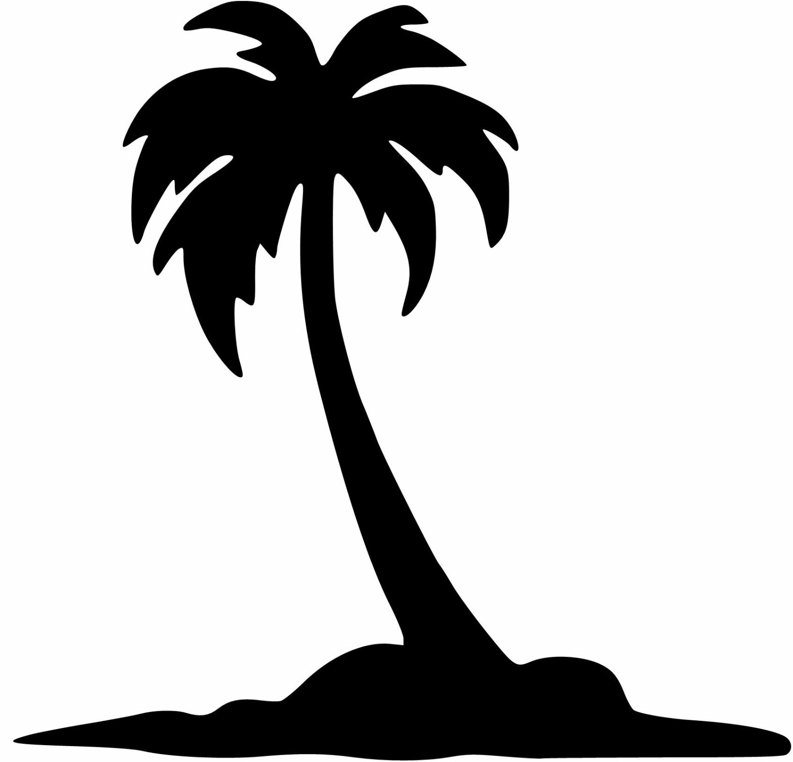 Palm Tree Island Vinyl Decal Sticker U Pick SIZE + COLOR