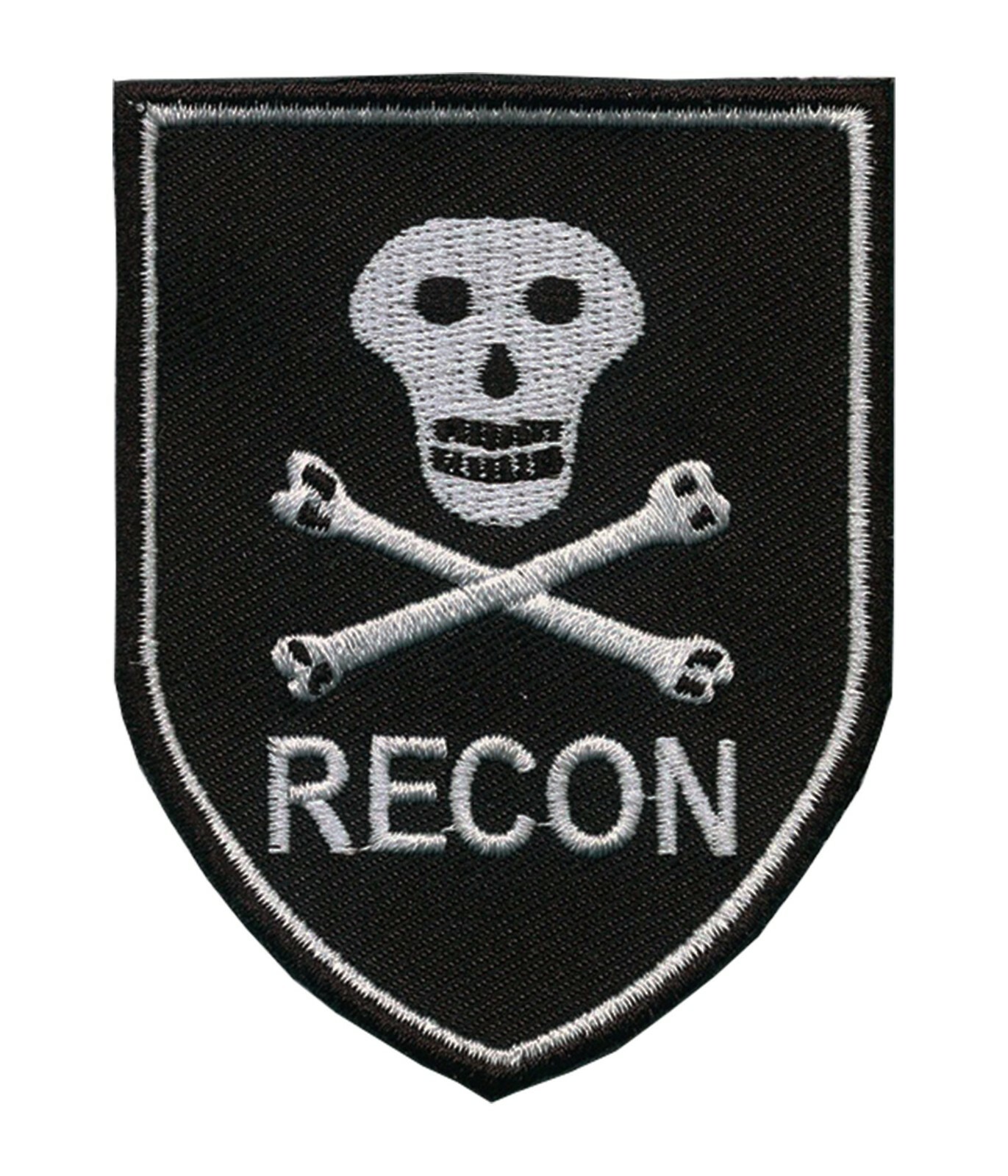 Recon Embroidered Patch - Crossed Bones - Hook & Loop Back- US Ranger Airborne