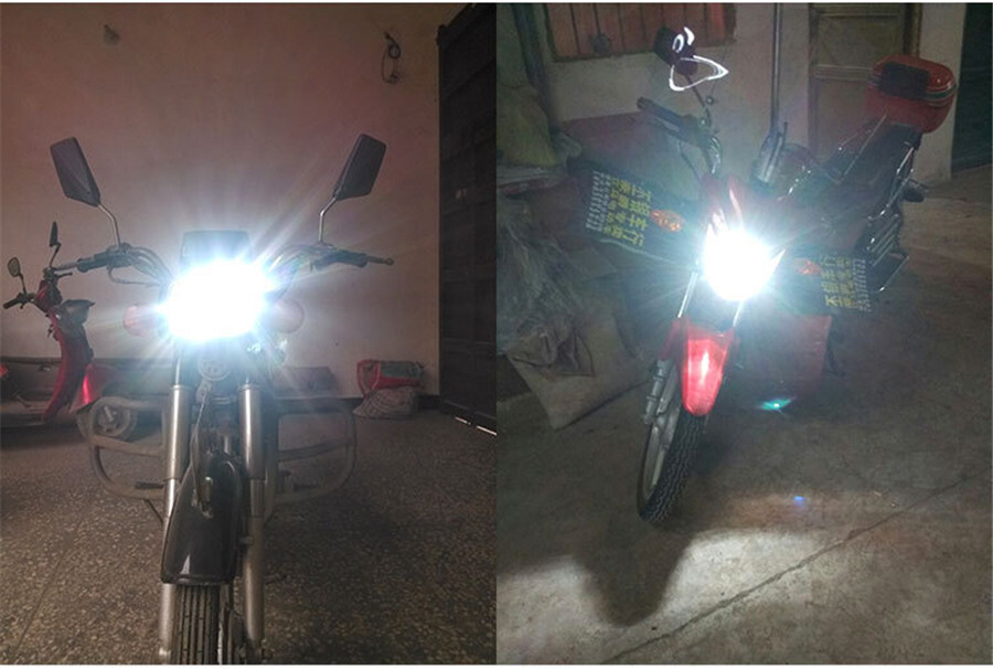LED High Low Beam Front Light Bulb Bright Headlight Fog DRL Light For Motorcycle