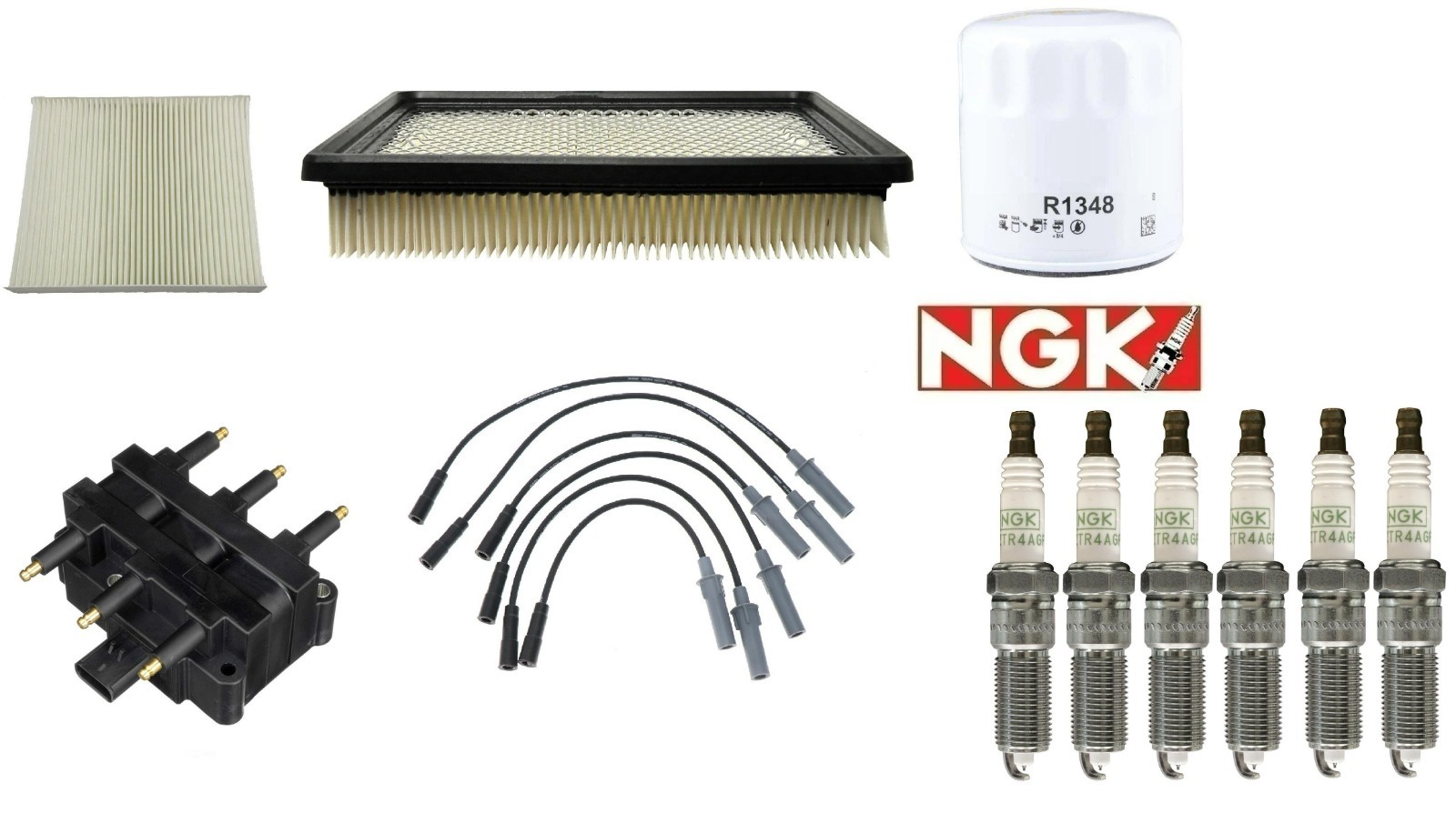 Tune Up Kit Filters Coils Plugs & Wires For Dodge Grand Caravan 08-10 3.3L 3.8L
