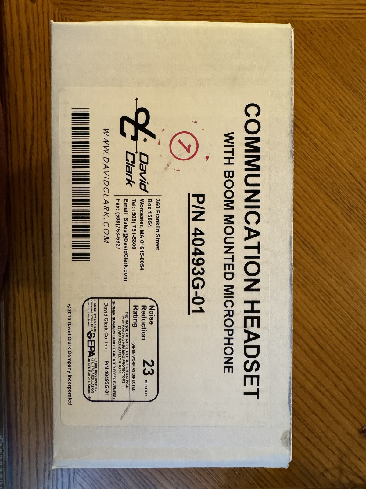 David Clark Company Inc Aviation Headset (40493G-01)