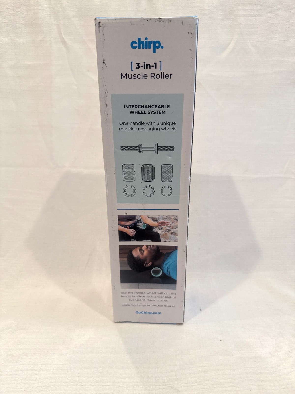 chirp 3-in-1 Muscle Roller with Interchangeable Wheel System