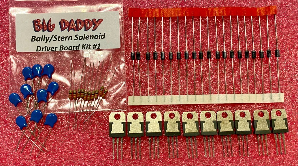 Big Daddy Solenoid Driver Board (SDB) Repair Kit For Bally/Stern