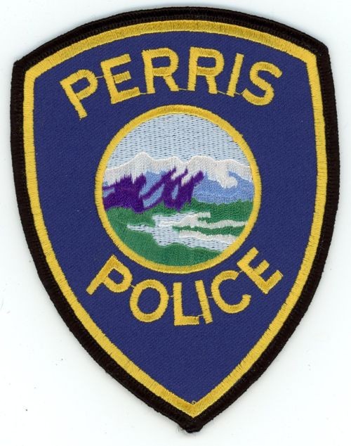CALIFORNIA CA PERRIS POLICE NICE SHOULDER PATCH SHERIFF