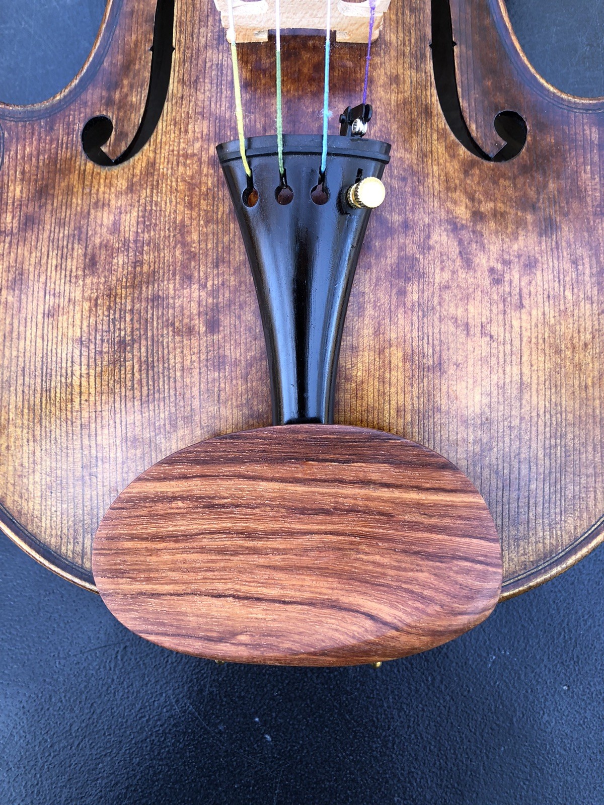 Natural Rosewood Violin Chinrest  4/4 Size WITH Chin Rest Clamp Screw Parts