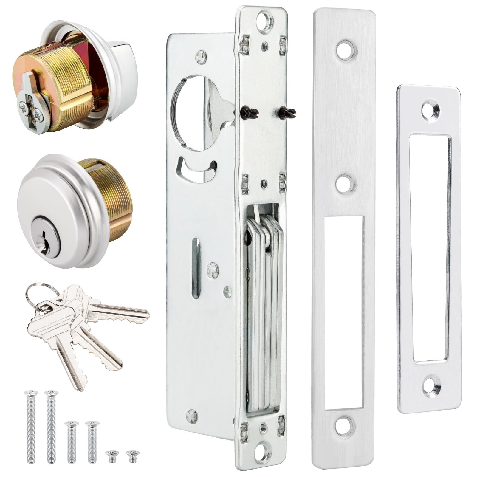 Storefront Door Mortise Lock Bolt Deadbolt w/ 2 Cylinders Adams Rite Cam SC1-TT