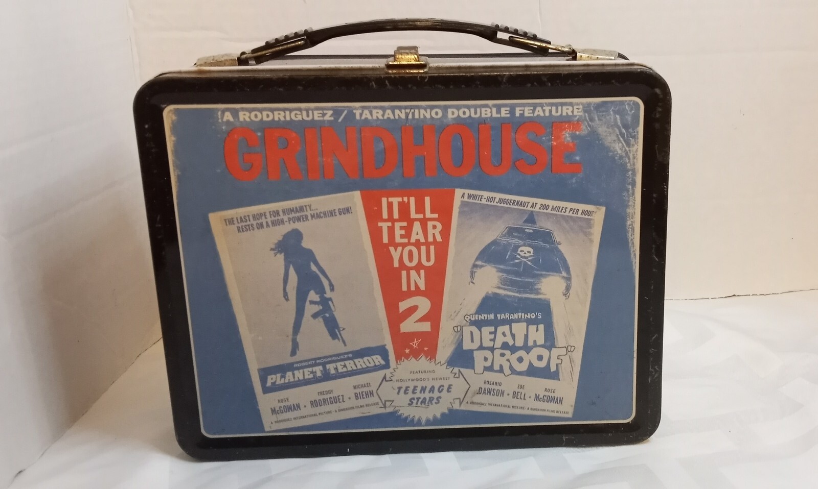 NECA Grindhouse Death Proof/ Planet Terror Lunch Box Horror 2006 Metal
