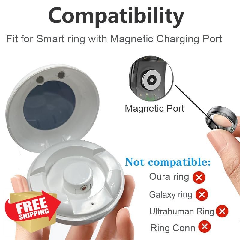 Herz P1 Smart Ring Charger Magnetic Charging Box Cable 2 Pack