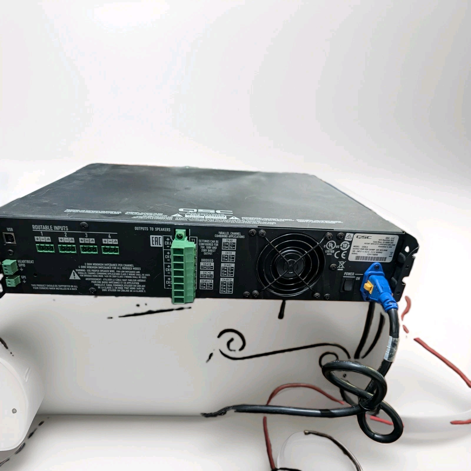 QSC CXD4.3 4-Channel Processing Amplifier – Fully Tested & Verified – Excellent
