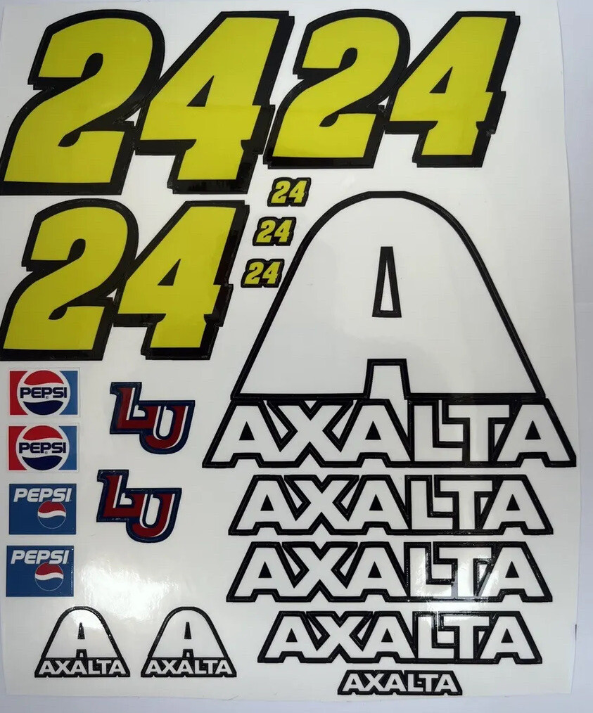 1/10 Scale R/C Racing Vinyl Decal/Sticker Sheet W/ Sponsor Stickers AXALTA #24